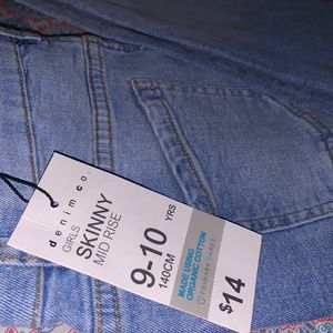 Girls skinny mid rise jeans